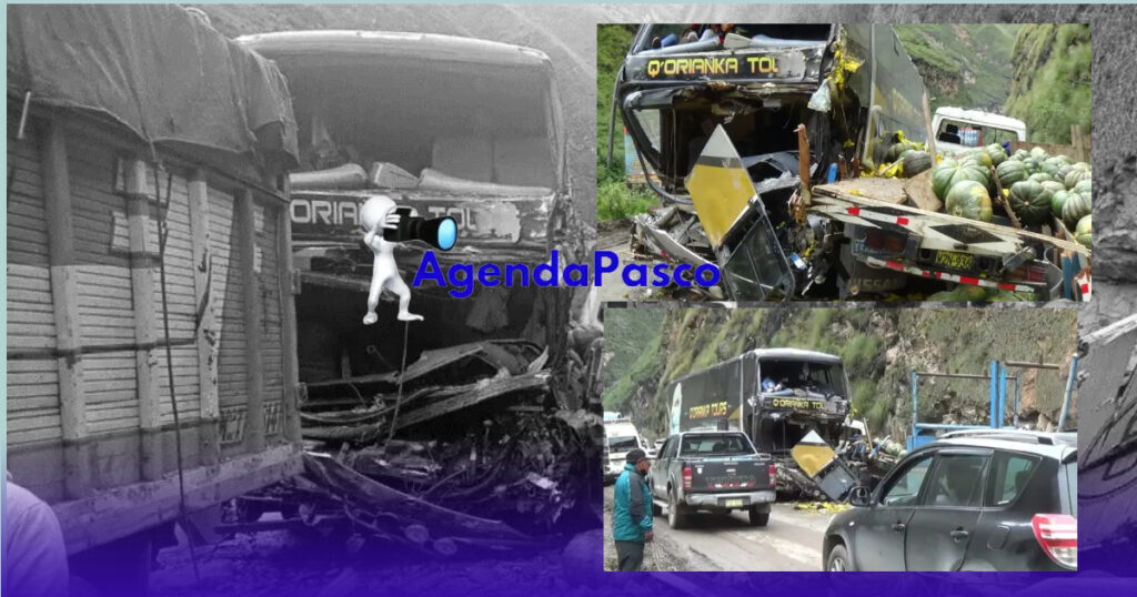 Pasco Choferes Graves Tras Choque De Camión Y Bus En La Carretera